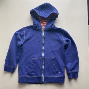 Mini Boden Blue Full Zip Hoodie size 6 - 7 y